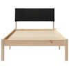 vidaXL Cadre de lit Marron et noir 90 x 200 cm Bois massif en pin