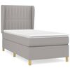 vidaXL Sommier &agrave; lattes de lit avec matelas Gris clair 100x200cm Tissu
