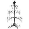 vidaXL Arbre de No&euml;l en m&eacute;tal pour d&eacute;coration noir 90 cm