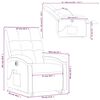 vidaXL Fauteuil inclinable de massage &eacute;lectrique Rouge bordeaux Tissu