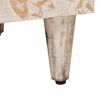 vidaXL Cabinet de chevet Blanc 40 x 33,5 x 46 cm Bois de mangue massif
