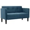 vidaXL Canap&eacute; deux places bleu 111 cm velours
