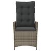 vidaXL Chaises inclinables de jardin lot de 2 et coussins gris rotin