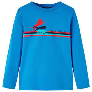 vidaXL T-shirt enfants manches longues bleu cobalt 104