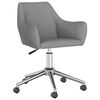 vidaXL Chaises pivotantes &agrave; manger lot de 4 Gris clair Tissu