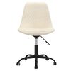 vidaXL Chaise pivotante de bureau Cr&egrave;me Tissu