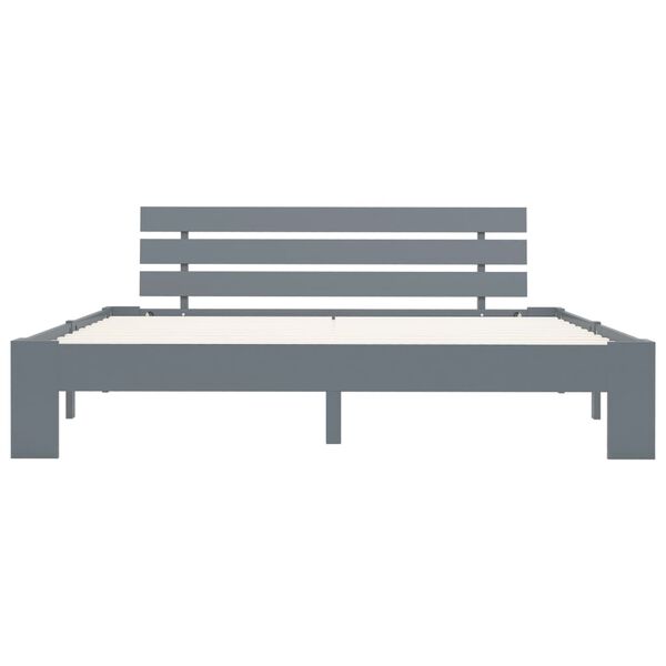 vidaXL Cadre de lit sans matelas gris bois massif de pin 180x200 cm