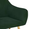 vidaXL Chaises &agrave; manger lot de 4 Vert fonc&eacute; Velours