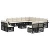 vidaXL Ensemble de canap&eacute; de jardin 14 pc 13 place Noir polyrotin
