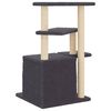 vidaXL Arbre &agrave; chat avec griffoirs en sisal gris fonc&eacute; 83,5 cm