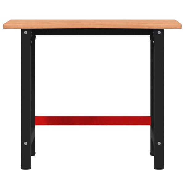 vidaXL &Eacute;tabli 100x(55-60)x81,5 cm bois massif de h&ecirc;tre