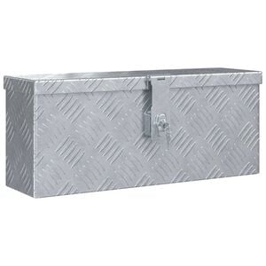 vidaXL Bo&icirc;te en aluminium 48,5 x 14 x 20 cm Argent&eacute;