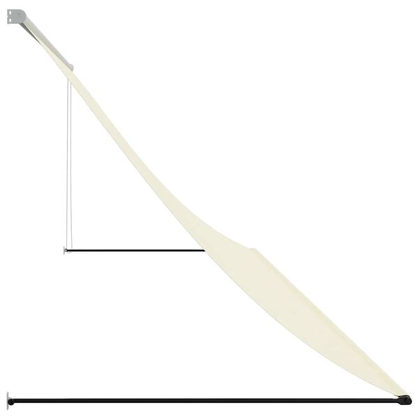 vidaXL Auvent r&eacute;tractable cr&egrave;me 350x150 m tissu et acier