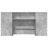 vidaXL Bureau de r&eacute;ception gris b&eacute;ton 200x50x103,5cm bois d'ing&eacute;nierie