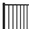 vidaXL T&ecirc;te de lit de remplacement m&eacute;tal noir 200 cm