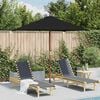 vidaXL Parasol de jardin avec m&acirc;t en bois noir 150x200 cm