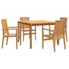 vidaXL Ensemble &agrave; manger de jardin 5pcs Bois de teck massif