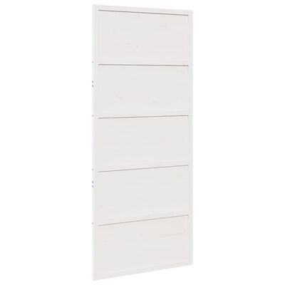 vidaXL Porte de grange blanc 90x208 cm bois massif de pin