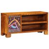 vidaXL Meuble TV multicolore 90x30x45 bois massif d'acacia