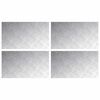 vidaXL Nez de marche 4 pc 70 x 40 cm Argent&eacute; Aluminium Rectangulaire