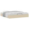 VidaXL Cadre de lit ottoman sans matelas cr&egrave;me 180x200 cm tissu