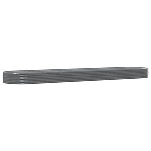 vidaXL Lit sur&eacute;lev&eacute; de jardin Acier galvanis&eacute; 600x140x36cm gris