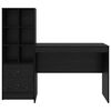 vidaXL Bureau avec tiroir 2 pcs Ch&ecirc;ne noir