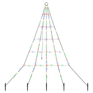 vidaXL Arbre de No&euml;l LED EKENAS 182 cm 112 LED Multicolore Acier