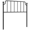 vidaXL T&ecirc;te de lit de remplacement m&eacute;tal noir 100 cm