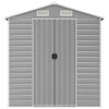 vidaXL Abri de jardin gris clair 191 x 385 x 198 cm en acier galvanis&eacute;