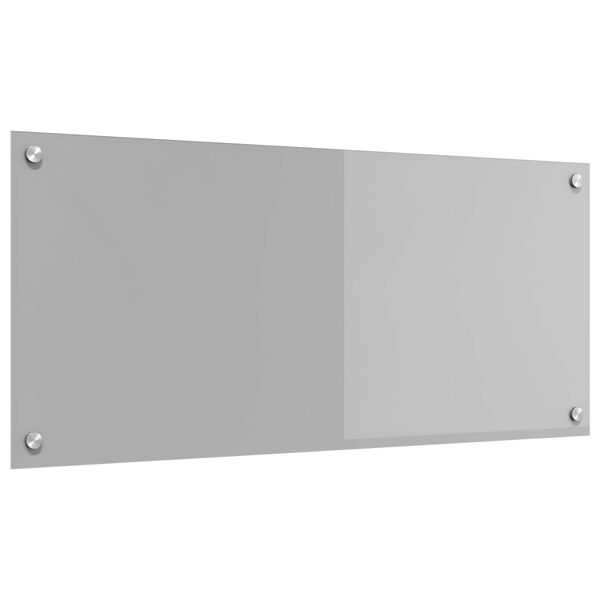 vidaXL Protection de cuisine Gris clair 90 x 40 cm verre tremp&eacute;