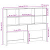 vidaXL T&ecirc;te de lit avec rangement blanc 140 cm bois massif de pin