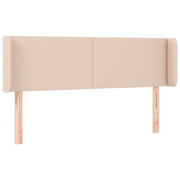 vidaXL T&ecirc;te de lit &agrave; LED Cappuccino 147x16x78/88 cm Similicuir