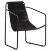 vidaXL Fauteuil de relaxation noir cuir v&eacute;ritable