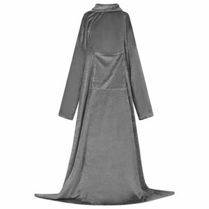 vidaXL Sweat &agrave; capuche couverture Gris fonc&eacute; F Flanelle