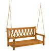vidaXL Banc balan&ccedil;oire de jardin 2 -Seater 110 x 56 x 58 cm Naturel