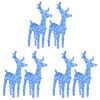 vidaXL Rennes de No&euml;l 6 pcs 240 LED Bleu Acrylique