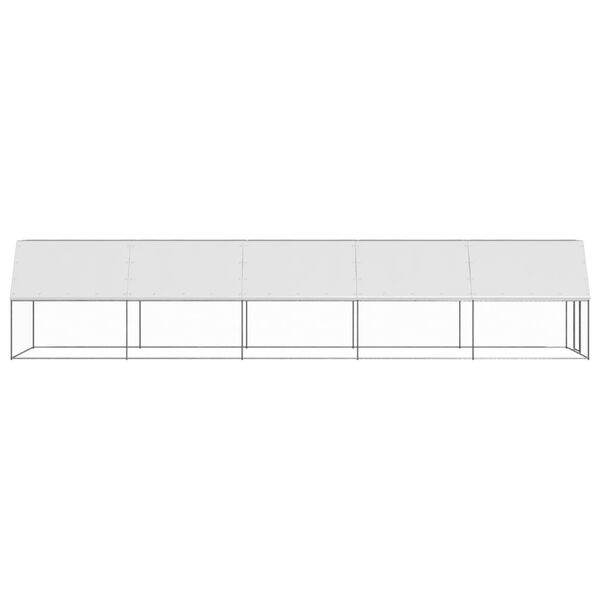 vidaXL Poulailler 2x10x2 m acier galvanis&eacute;