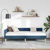 vidaXL Cadre de lit d'angle avec t&ecirc;te de lit Bleu 80 x 200 cm tissu