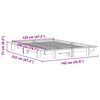 vidaXL Cadre de lit sans matelas blanc 120x200 cm bois de pin massif