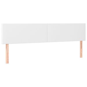 vidaXL T&ecirc;tes de lit 2 pcs Blanc 90x5x78/88 cm Similicuir