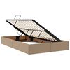 vidaXL Lit avec rangement et LED avec matelas Cappuccino 120 x 190 cm