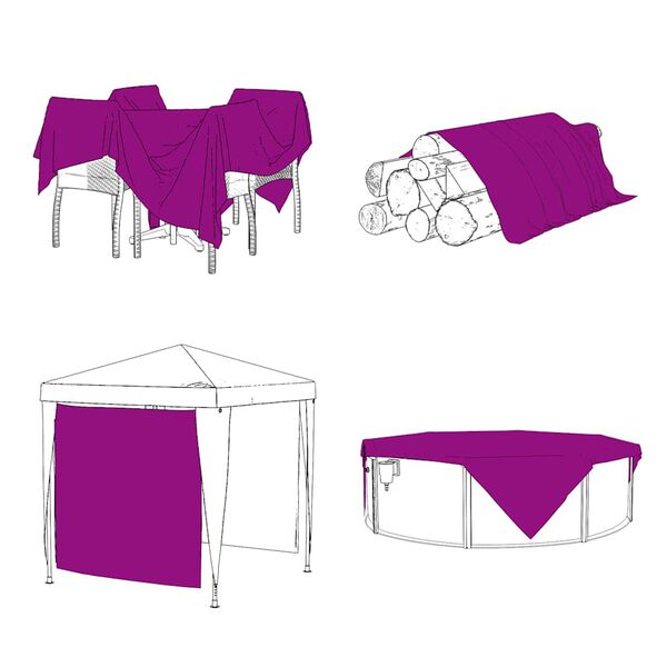 vidaXL B&acirc;che transparente avec &oelig;illets 12x12 m poly&eacute;thyl&egrave;ne
