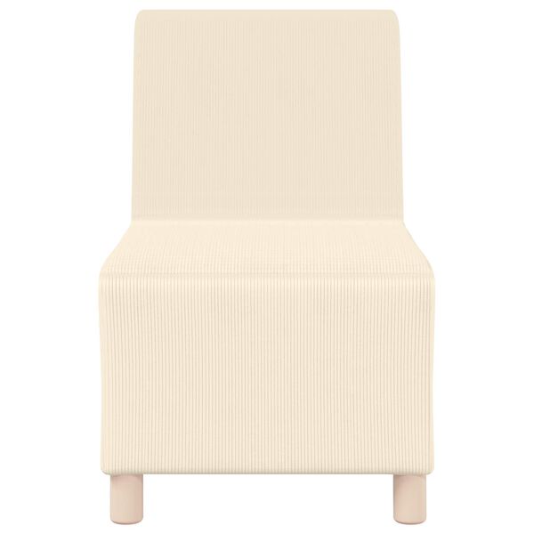vidaXL | Unité de Sofa Modulaire Sans Accoudoirs | Crème 55 x 74 x 82 cm