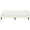 vidaXL Cadre de lit d'angle avec matelas Autre 2 pcs Cr&egrave;me Velours
