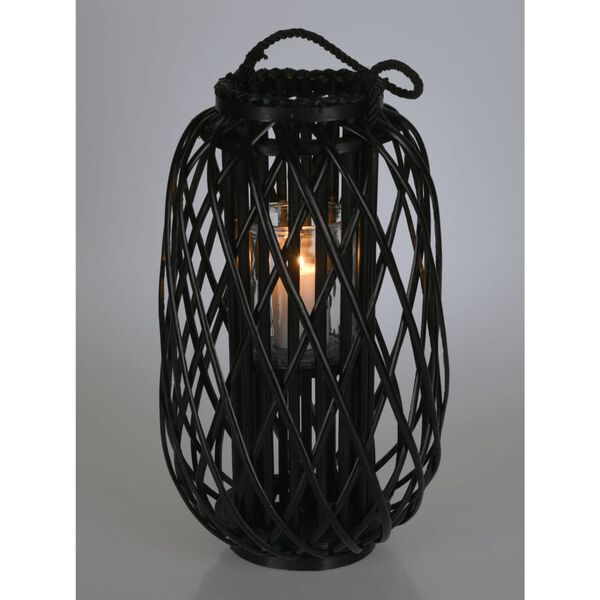 H&S Collection Lanterne Roseau 50x28 cm Noir