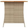 vidaXL Ensemble &agrave; manger de jardin avec coussins 5pcs Beige poly rotin
