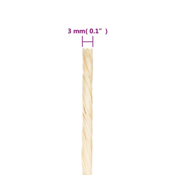 vidaXL Corde 100 % sisal 3 mm 200 m