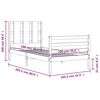 vidaXL Cadre de lit sans matelas blanc 100x200 cm bois massif