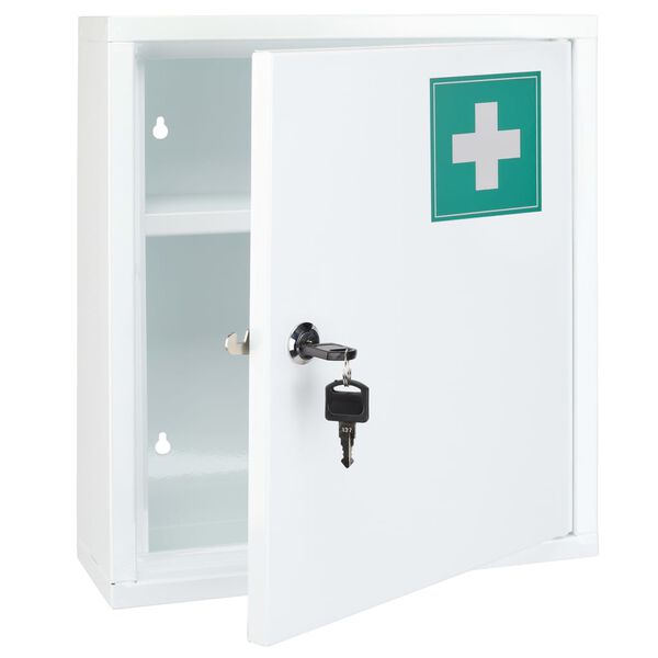 HI Armoire &agrave; pharmacie 31,5x10x36 cm Acier